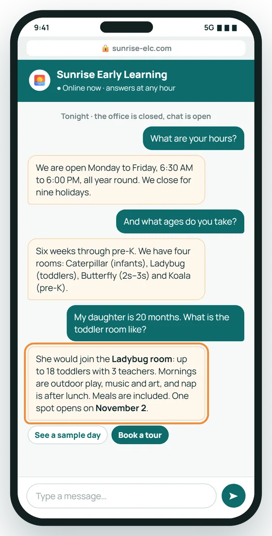 It answers the questions parents ask